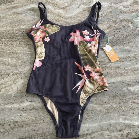 Nwt Kona Sol Tropical Floral One Piece Swimsuit - Picture 3 of 10